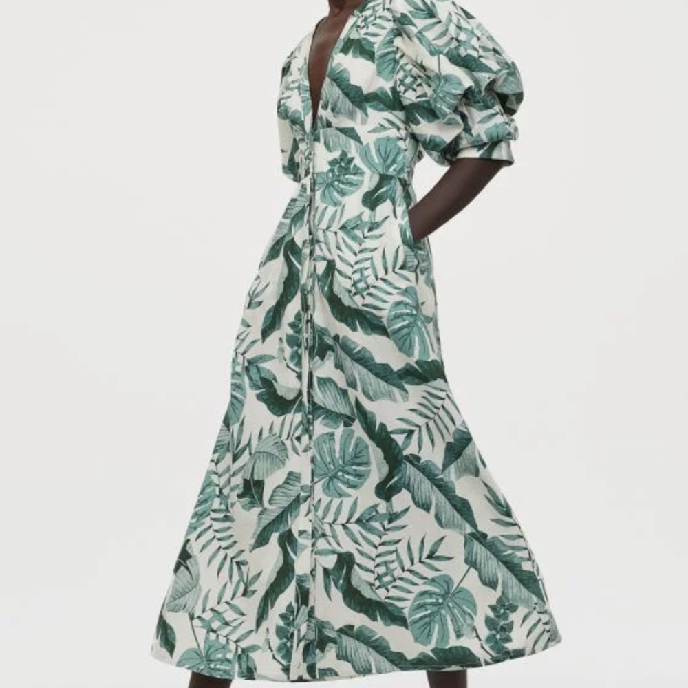 H & M x Johanna Ortiz Palm Leaf Spring Dress